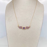 Cadena Aro Seguido Alas Corazon 3.85g / 18 in / 0.76mm Oro Amarillo 18K
