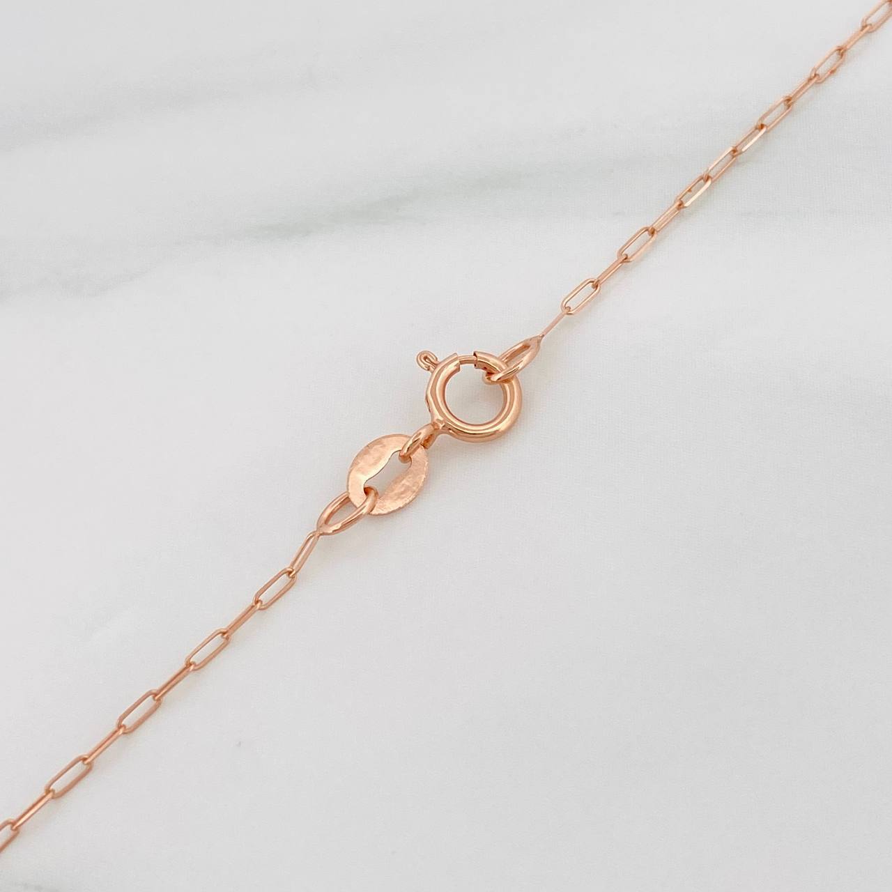 Set Chain Drawer + Halo Pendant / 1.8g / 18 in Rose Gold 18K