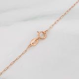 Set Cadena Cajón + Dije Trebol / 1.9g / 18 in Oro Rosa 18K