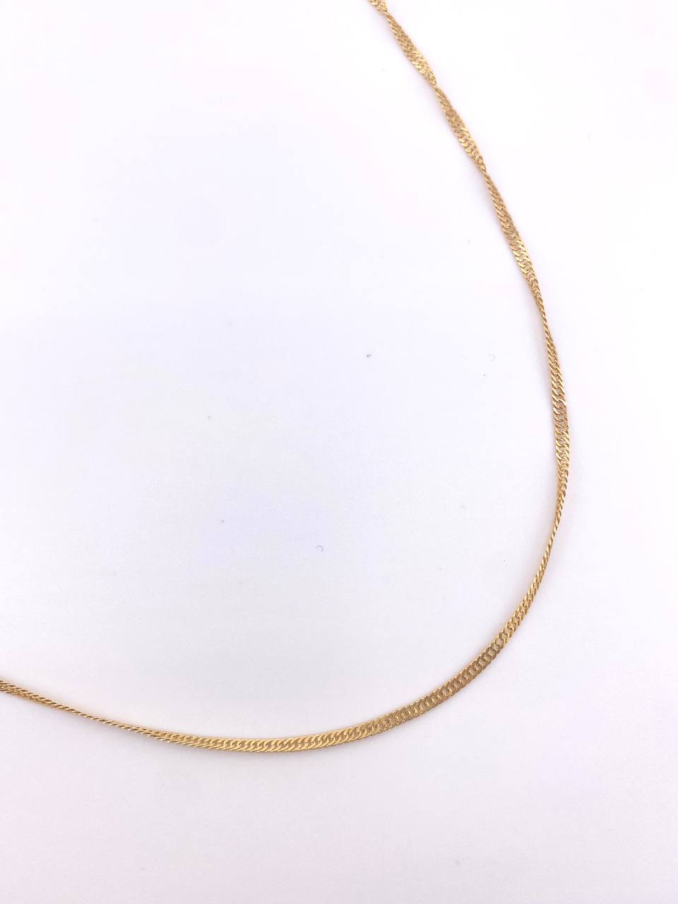 Cadena Singapur 2.15gr / 21 3/4 in / 1.4mm Oro Amarillo +3 18K