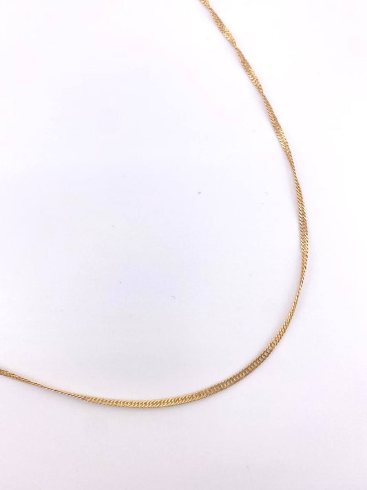 Cadena Singapur 2.15gr / 21 3/4 in / 1.4mm Oro Amarillo +3 18K