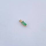 Pendant Rectangle 0.45gr / 1.1cm / Emerald 37 Pts 18K Yellow Gold (Jewel) &
