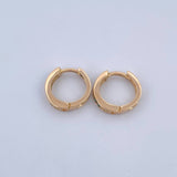 Candongas Infinito 3.15gr / 1.3cm / Esmeraldas 20 Pts Oro Amarillo 18K (Joya) &