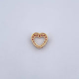 Pendant Heart Silhouette 0.95gr / 1cm / Rubies 39 Pts 18K Yellow Gold (Jewel) &