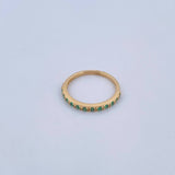 Ring Band Churumbela 1.5gr / T5 1/4 / Emeralds 12 Pts 18K Yellow Gold (Jewel) &