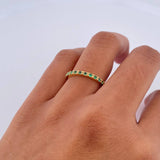 Ring Band Churumbela 1.5gr / T5 1/4 / Emeralds 12 Pts 18K Yellow Gold (Jewel) &