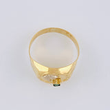Round Palm Tree Ring 3.45 g / T11 Two-Tone Yellow White Gold 18K