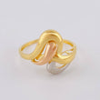 Abstract Ring 2.7 g / T8 1/2 Three Golds 18K
