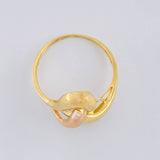 Abstract Ring 2.7 g / T8 1/2 Three Golds 18K