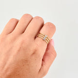 Anillo Triple Chispa 2.45 g / T7 1/2 Oro Amarillo 18K