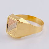 Anillo Sello 3.35 g / T10 3/4 Tres Oros 18K
