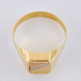 Anillo Sello 3.35 g / T10 3/4 Tres Oros 18K