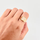 Anillo Sello 3.35 g / T10 3/4 Tres Oros 18K