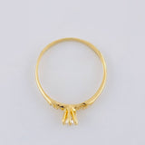 1.35 g Solitaire Ring / T6 1/2 18K Yellow Gold