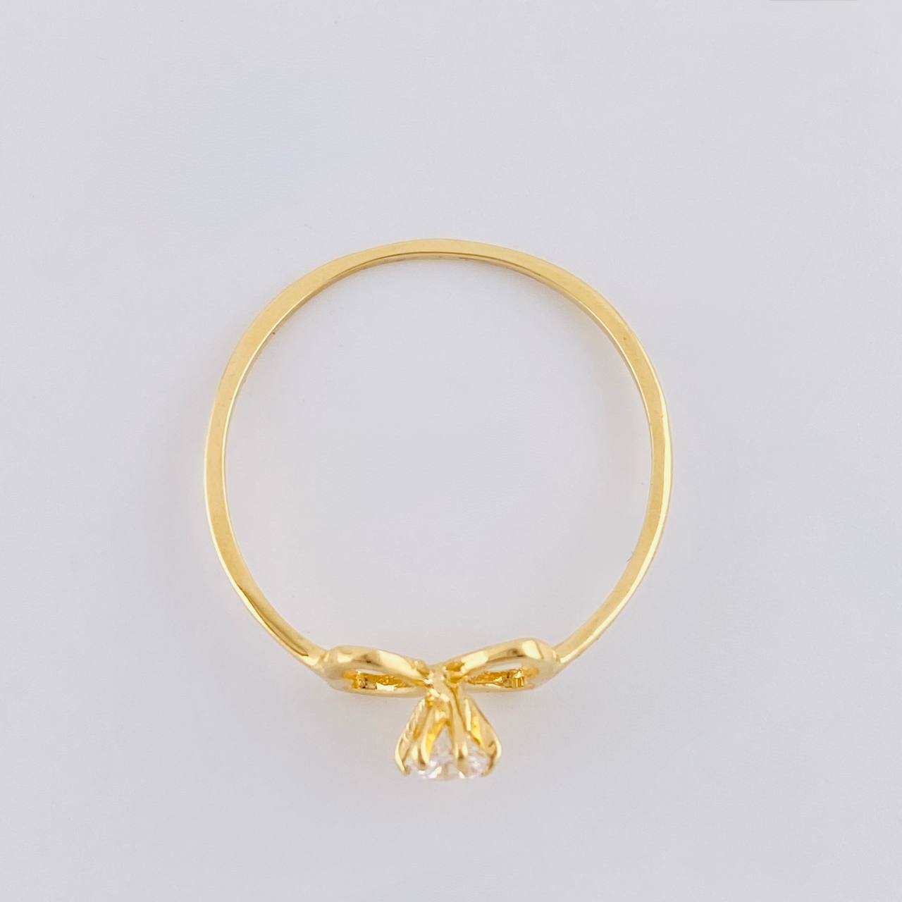 Anillo Moño Chispa 1.05 g / T8 1/4 Oro Amarillo 18K