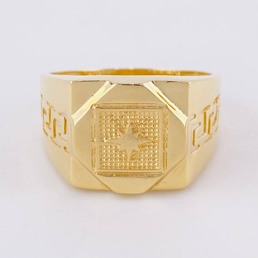 Starred Tribal Ring 6.75 g / T11 18K Yellow Gold