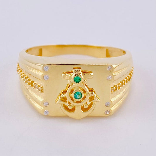 Anchor Sparkle Ring 5.6 g / T10 18K Yellow Gold