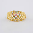 Anillo Corazon Corona 2.45 g / T7 Oro Amarillo 18K