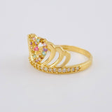Anillo Corazon Corona 2.45 g / T7 Oro Amarillo 18K