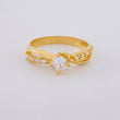 Intertwined Solitaire Ring 2.55 g / T7 Yellow Gold 18K