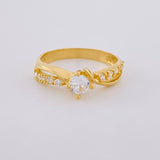 Intertwined Solitaire Ring 2.55 g / T7 Yellow Gold 18K