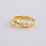 Intertwined Solitaire Ring 2.55 g / T7 Yellow Gold 18K