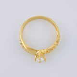 Intertwined Solitaire Ring 2.55 g / T7 Yellow Gold 18K