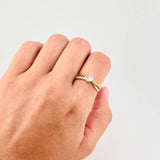Intertwined Solitaire Ring 2.55 g / T7 Yellow Gold 18K