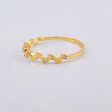 Anillo Ramillete De Hojas 1.35 g / T7 1/2 Oro Amarillo 18K