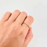 Anillo Ramillete De Hojas 1.35 g / T7 1/2 Oro Amarillo 18K