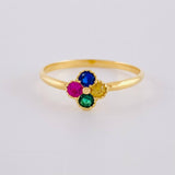 Clover Four-Leaf Ring 1.4 g / T7 Yellow Gold 18K