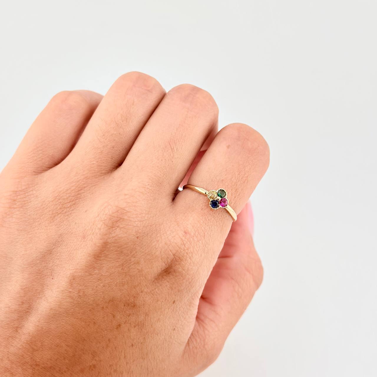 Clover Four-Leaf Ring 1.4 g / T7 Yellow Gold 18K
