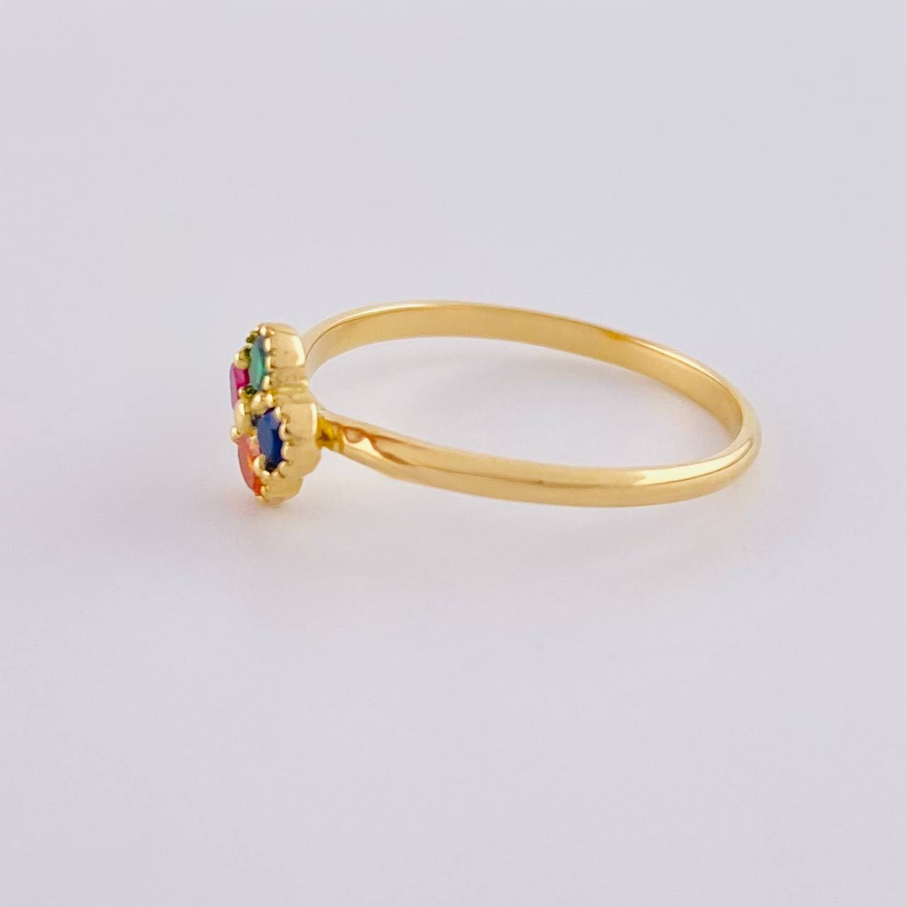 Clover Four-Leaf Ring 1.35 g / T5 3/4 Yellow Gold 18K
