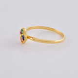 Clover Four-Leaf Ring 1.35 g / T5 3/4 Yellow Gold 18K