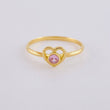 Anillo Corazon Vacio 1.55 g / T7 Oro Amarillo 18K