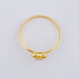 Anillo Corazon Vacio 1.55 g / T7 Oro Amarillo 18K