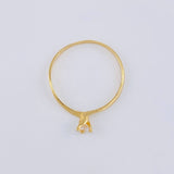 Solitaire Ring Inverted Line 1.15 g / T7 3/4 Yellow Gold 18K
