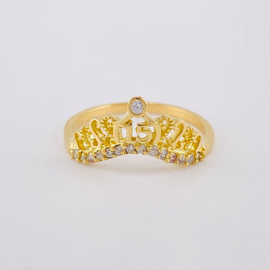 Anillo 15'S Corona 1.8 g / T8 Oro Amarillo 18K