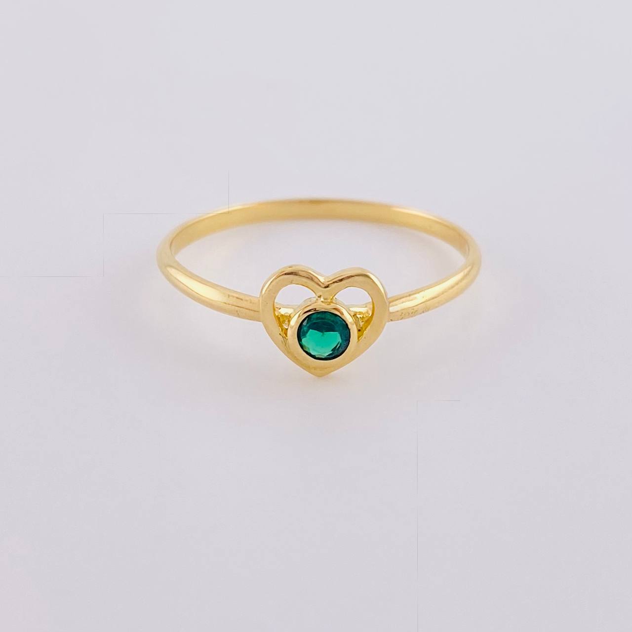 Empty Heart Ring 1.5 g / T8 1/4 18K Yellow Gold