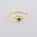 Empty Heart Ring 1.5 g / T8 1/4 18K Yellow Gold