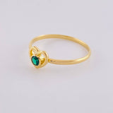 Empty Heart Ring 1.5 g / T8 1/4 18K Yellow Gold