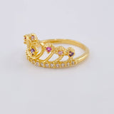 Crown Heart Ring 3.55 g / T7 1/2 18K Yellow Gold