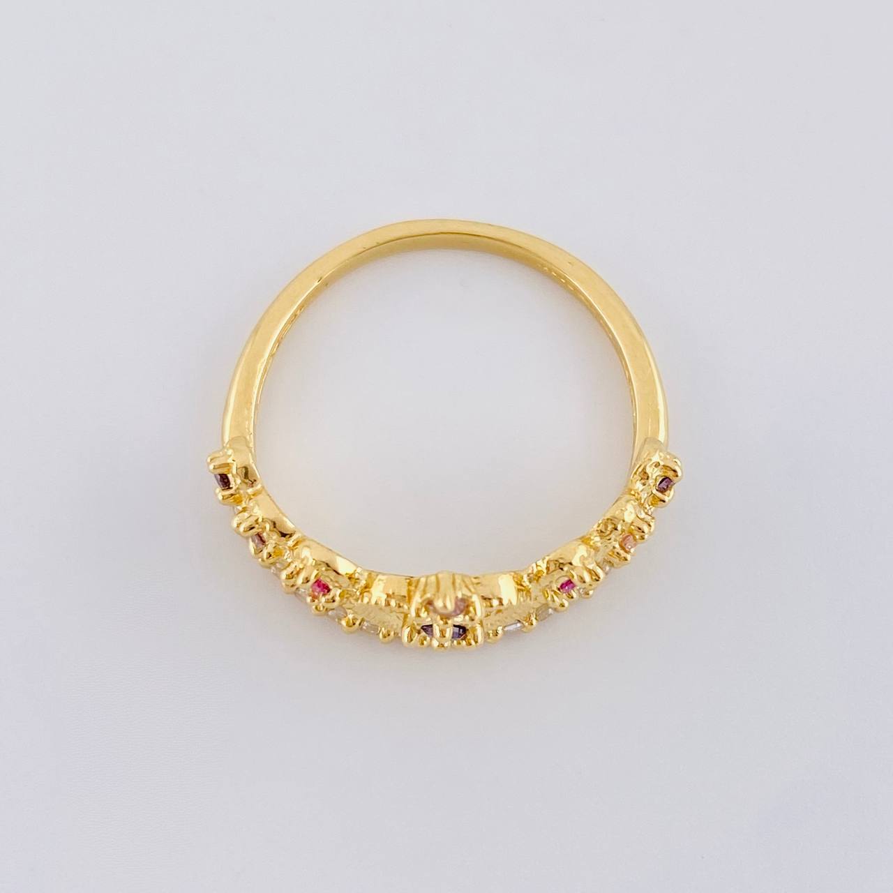 Crown Heart Ring 3.55 g / T7 1/2 18K Yellow Gold