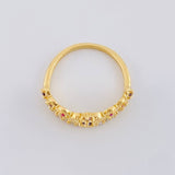 Crown Heart Ring 3.55 g / T7 1/2 18K Yellow Gold