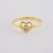 Empty Heart Ring 1.5 g / T8 18K Yellow Gold