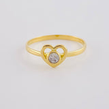 Empty Heart Ring 1.5 g / T8 18K Yellow Gold