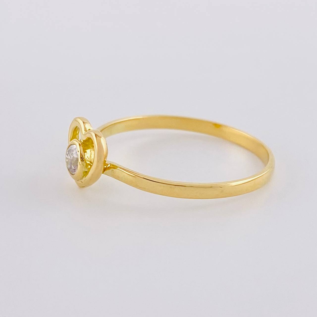 Empty Heart Ring 1.5 g / T8 18K Yellow Gold