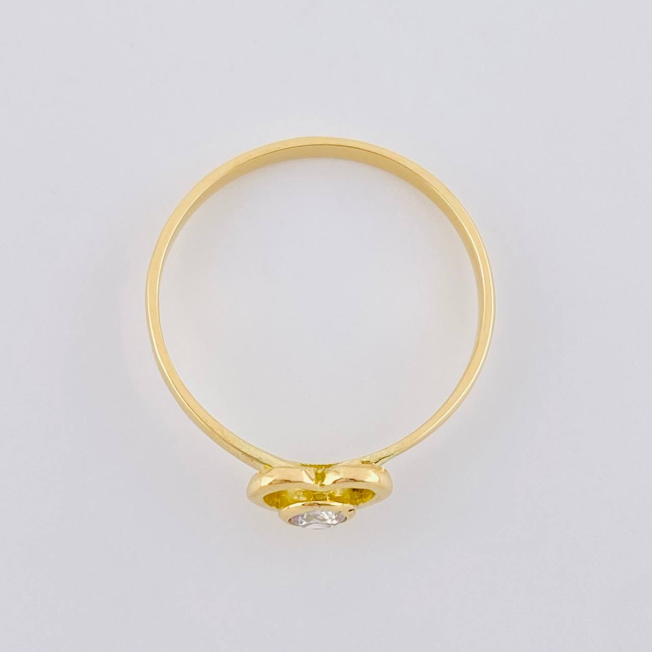 Empty Heart Ring 1.5 g / T8 18K Yellow Gold