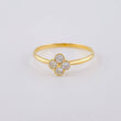 Anillo Trébol Cuatro Hojas 1.5 g / T8 1/4 Oro Amarillo 18K