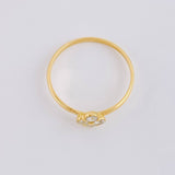 Anillo Trébol Cuatro Hojas 1.5 g / T8 1/4 Oro Amarillo 18K